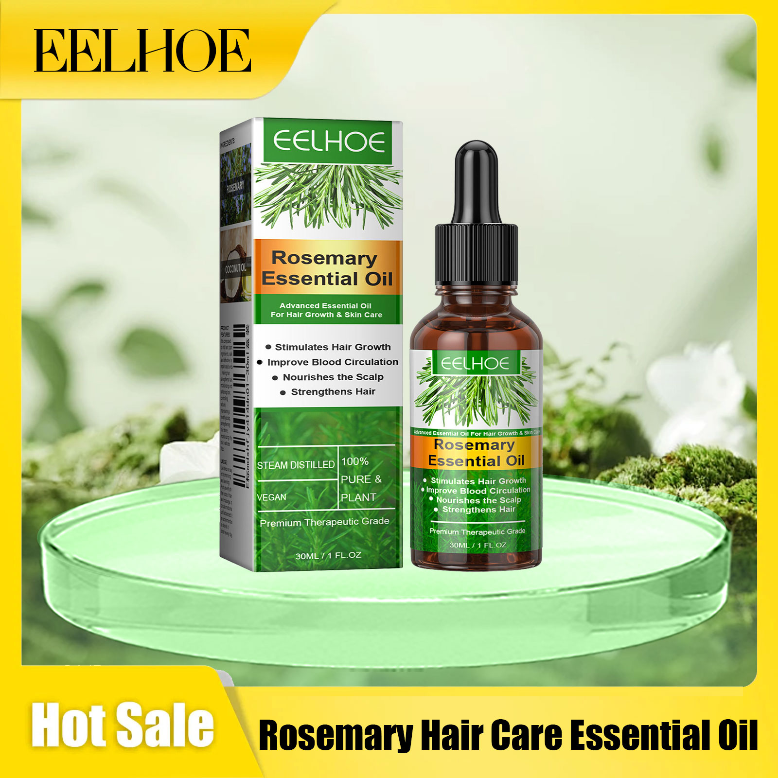 Rosemary Hair Oil - Eelhoe Rosemary Hair Care Essential Oil