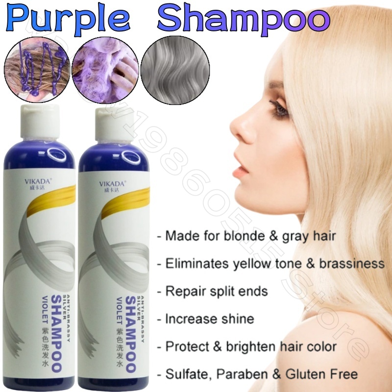Purple Toning Shampoo - Purple Shampoo Blonde Platinum Bleach Silver