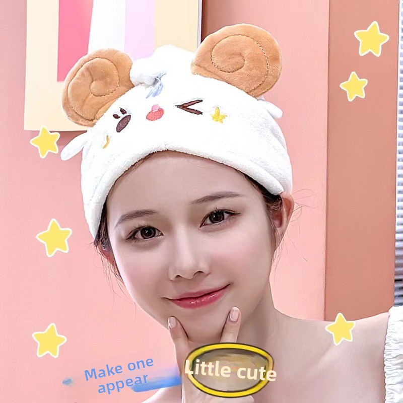 Cute Kawaii Sheep Dry Hair Cap - огляд і ціна Hair Turban Towel