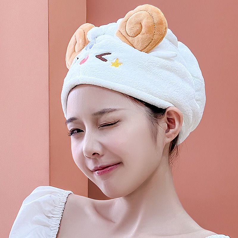 Cute Kawaii Sheep Dry Hair Cap - огляд і ціна Hair Turban Towel