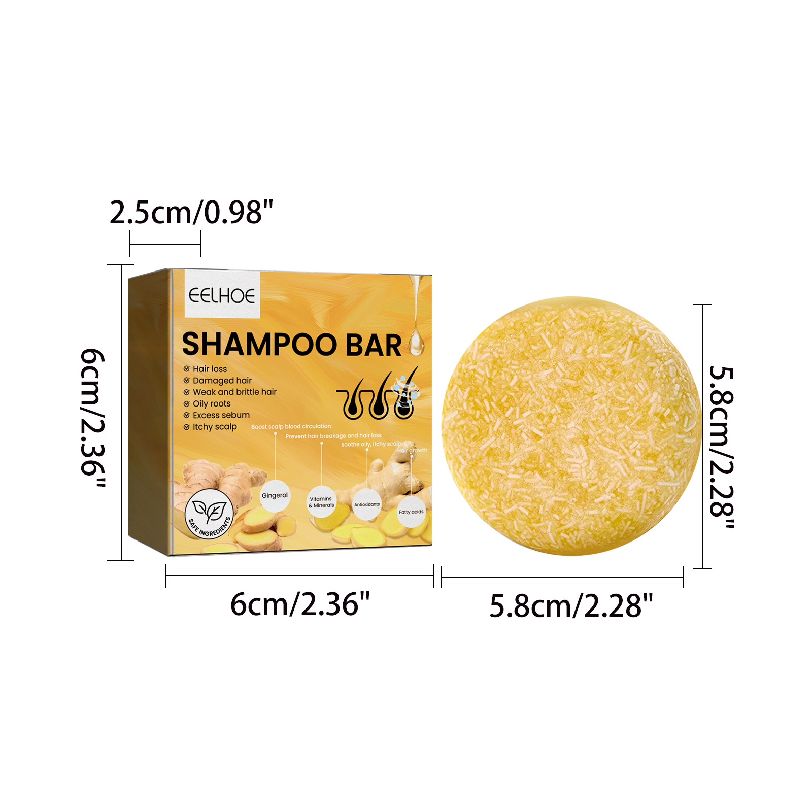 Natural Ginger Hair Shampoo Ba - огляд і ціна Hair Care Natur
