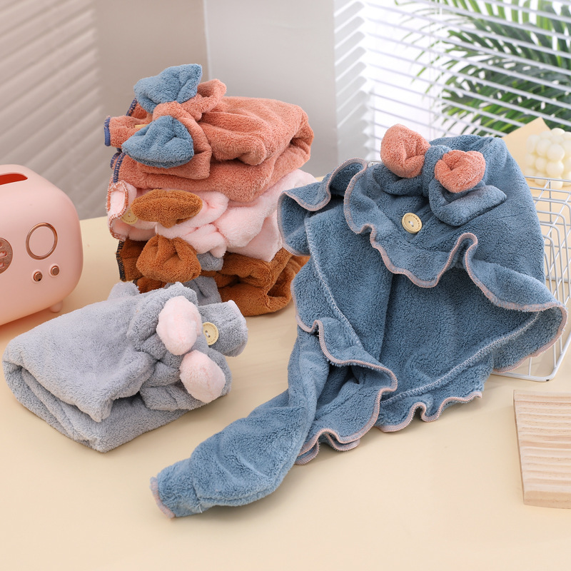 Fleece Solid Color Hair Towel  - огляд і ціна Hair Turban Towel