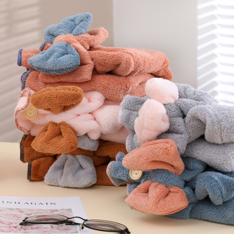Fleece Solid Color Hair Towel  - огляд і ціна Hair Turban Towel