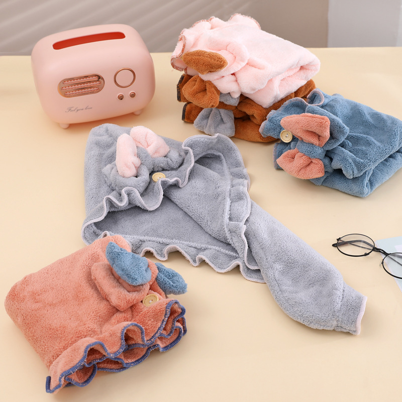 Fleece Solid Color Hair Towel  - огляд і ціна Hair Turban Towel