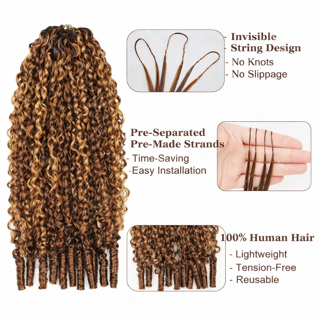 P427 Highlight Burmese Curly F - огляд і ціна Crochet Braiding Hair