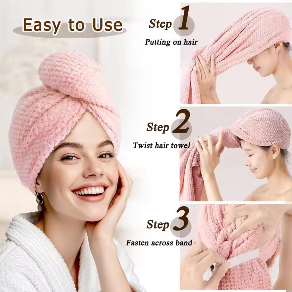 Super Absorbent Coral Velvet H - огляд і ціна Hair Turban Towel