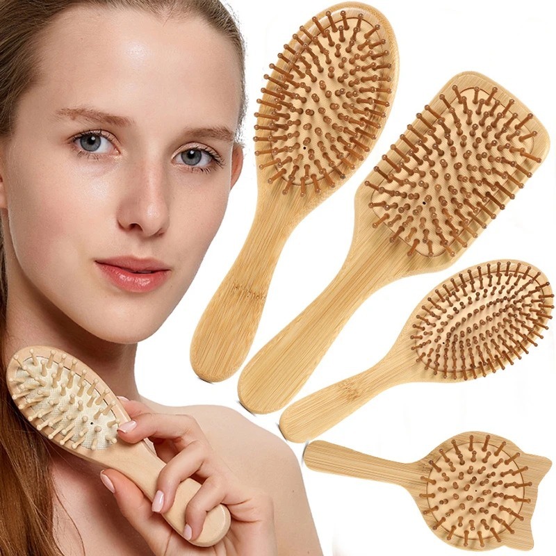 1Pc New Hair Care Wood Comb Pa - огляд і ціна Bamboo Hair Brush