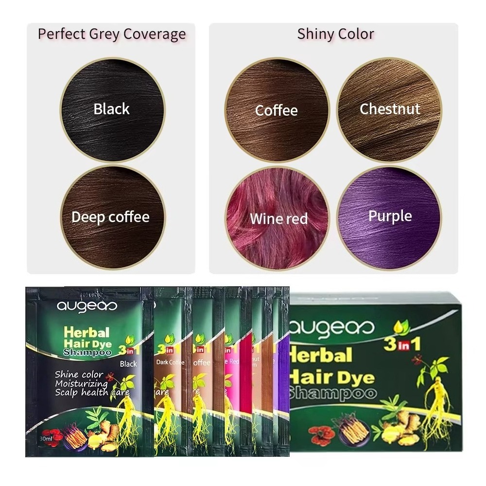 Herbal Natural Plant Hair Dye  - огляд і ціна Purple Toning Shampoo