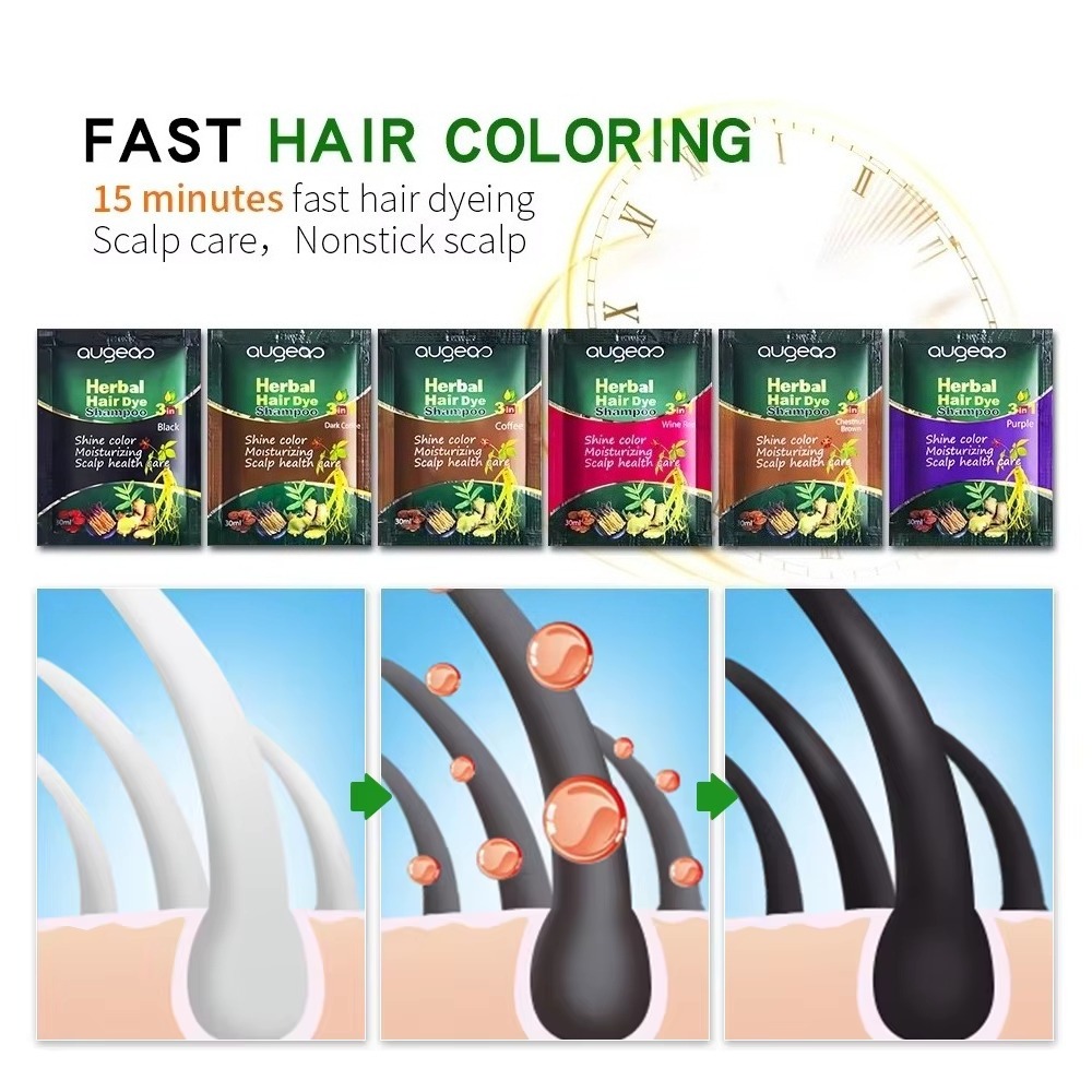 Herbal Natural Plant Hair Dye  - огляд і ціна Purple Toning Shampoo