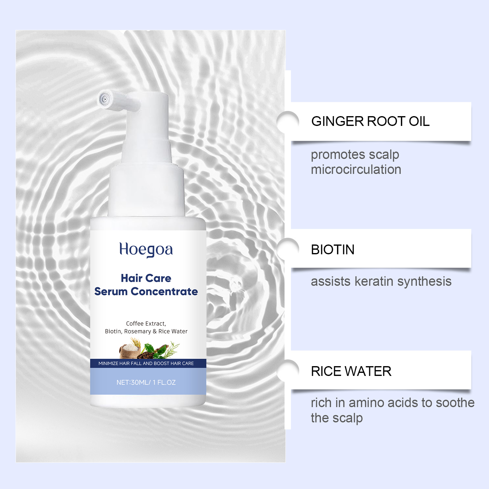 Hair Care Serum Caffeine Bioti - огляд і ціна Hair Care With Rice Water