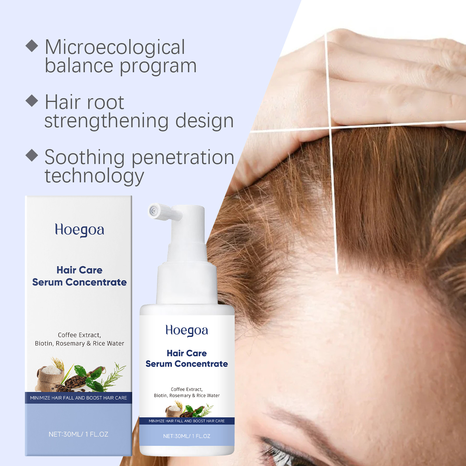 Hair Care Serum Caffeine Bioti - огляд і ціна Hair Care With Rice Water
