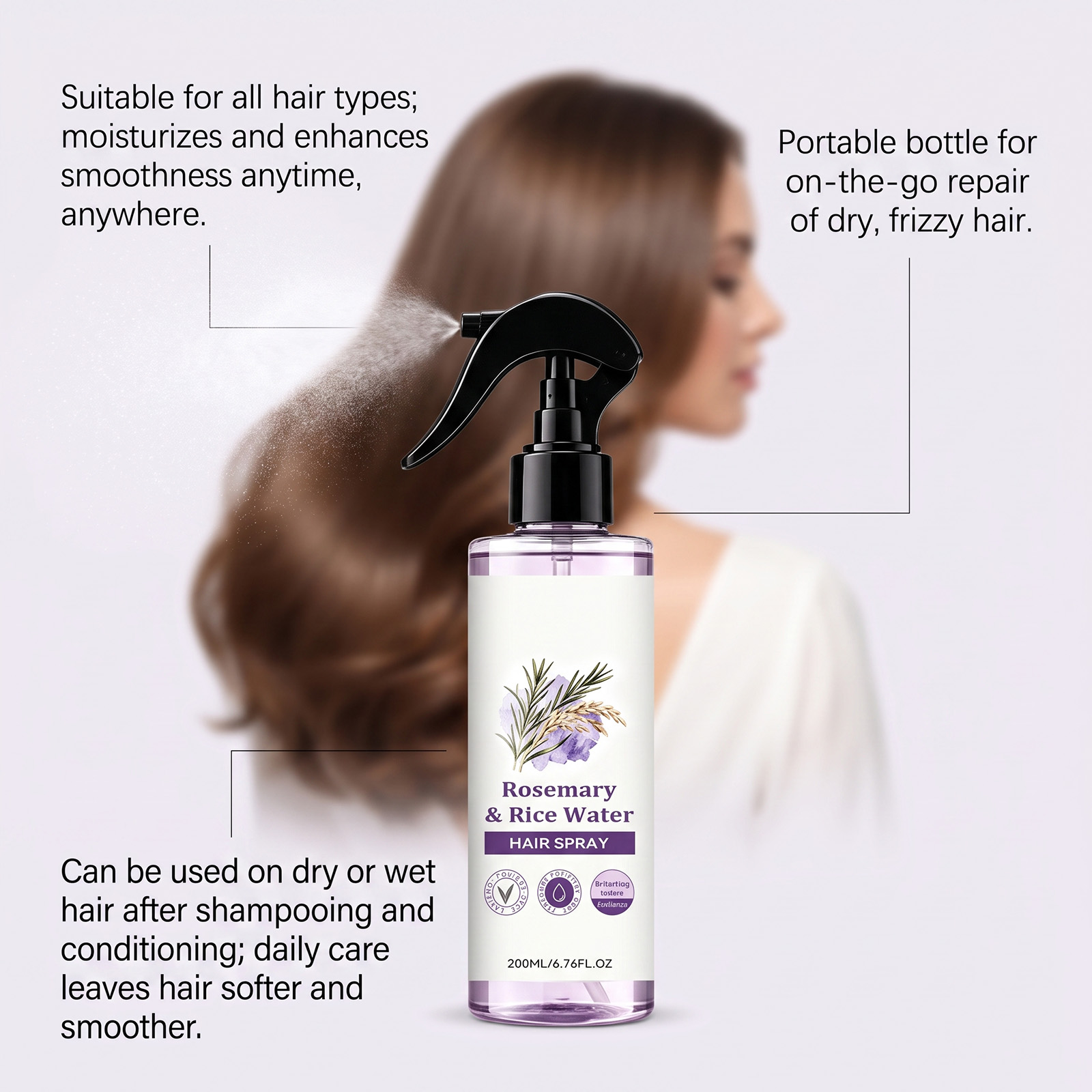 Rosemary Rice Water Hair Mist  - огляд і ціна Hair Care With Rice Water