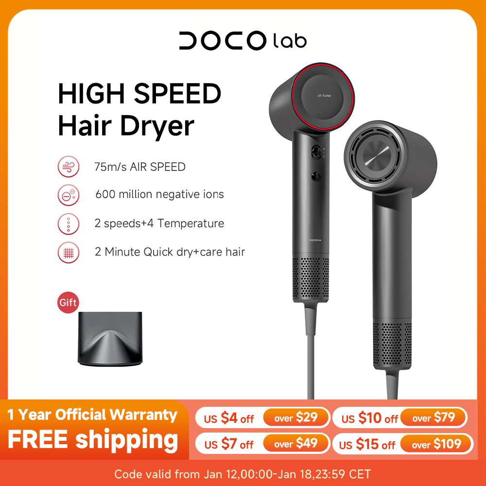 DOCO Hair Dryer High Speed 600 - огляд і ціна Hair Care Lab