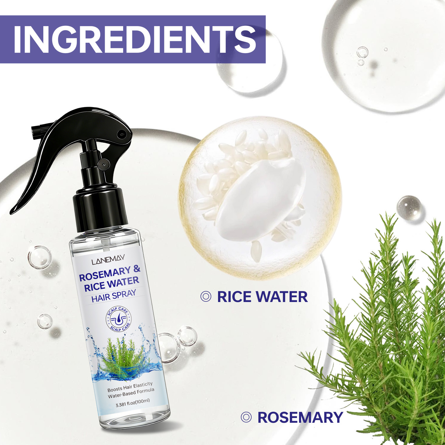 Rosemary & Rice Water Hair Spr - огляд і ціна Hair Care With Rice Water