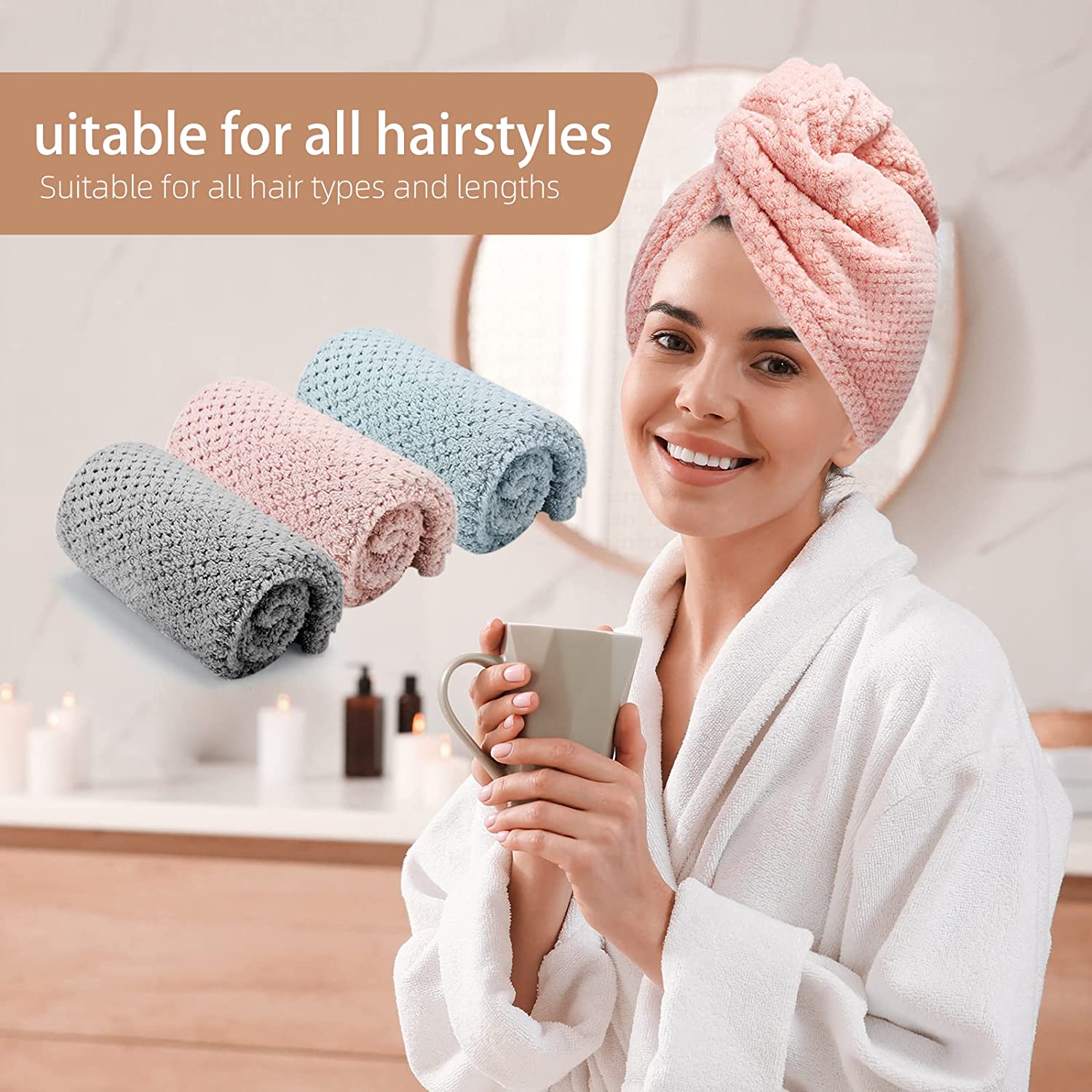 Women's Dry Hair Towel (Dry Ha - огляд і ціна Hair Turban Towel