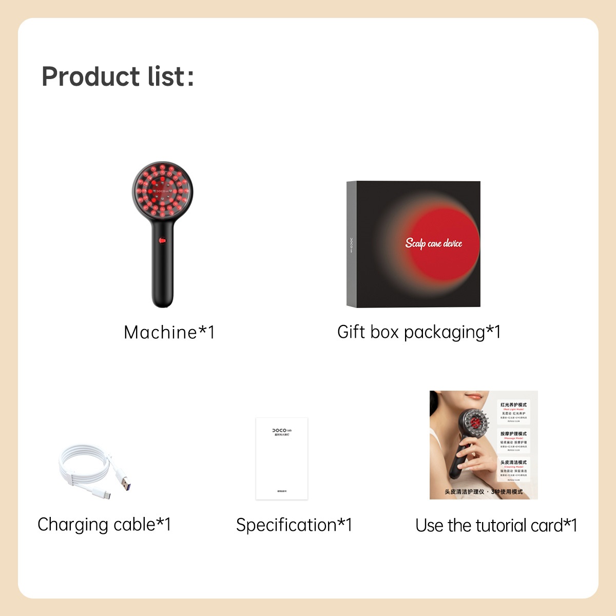 DOCO Electric Massage Comb Vib - огляд і ціна Hair Care Lab