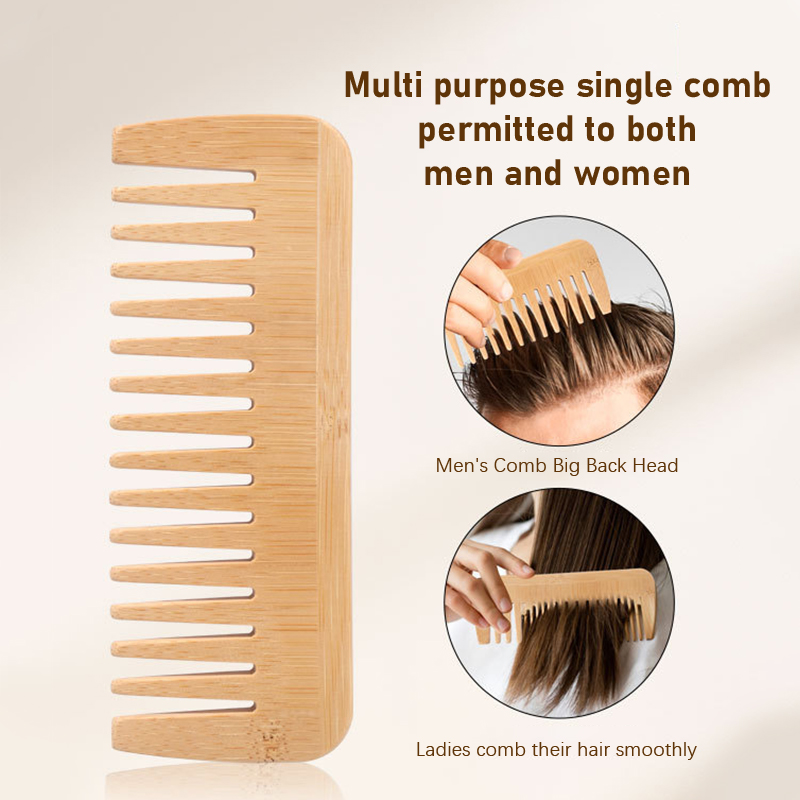 Bamboo Wide Tooth Comb Hair Br - огляд і ціна Bamboo Hair Brush