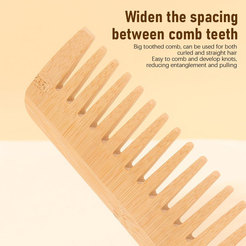 Bamboo Wide Tooth Comb Hair Br - огляд і ціна Bamboo Hair Brush
